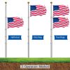 25 ft. Telescopic Aluminum Flagpole with U.S. Flag Ball