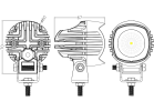 40W-led Round Motorcycle Shooting light White Light Yellow Light Tractor Harley Davidson BMW Yamaha, Ducati, Harvester Flush Wrangler