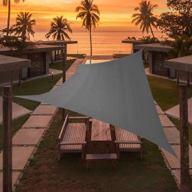 Artpuch Custom Size Dark Grey Sun Shade Sail Triangle Canopy 185 GSM Durable Fabric UV Block Awning for Outdoor Patio Garden Backyard (Customized Avai (Color: Dark Grey, size: 10'X24')