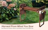 Widen Garden Kneeler and Seat Bench Folding Garden Workseat with EVA Foam Kneeling Pad and Dual Pouch